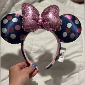 ADULT DISNEY POLKA DOT SEQUIN BOW EARS